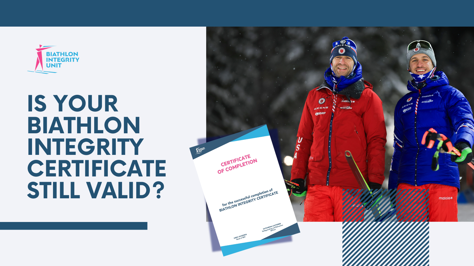 Don’t forget to refresh your Biathlon Integrity Certificate (BIC)